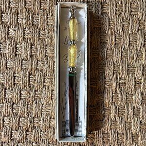 NWT Vetro di Murano 10" handblown glass & stainless steel letter opener